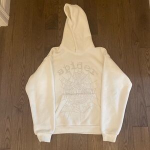 Sp5der Hoodie OG White Rhinestone Size: Large (AUTHENTIC With Receipt✅)